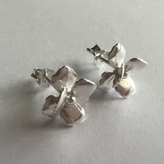 Silver Flower Earrings Flor Mate